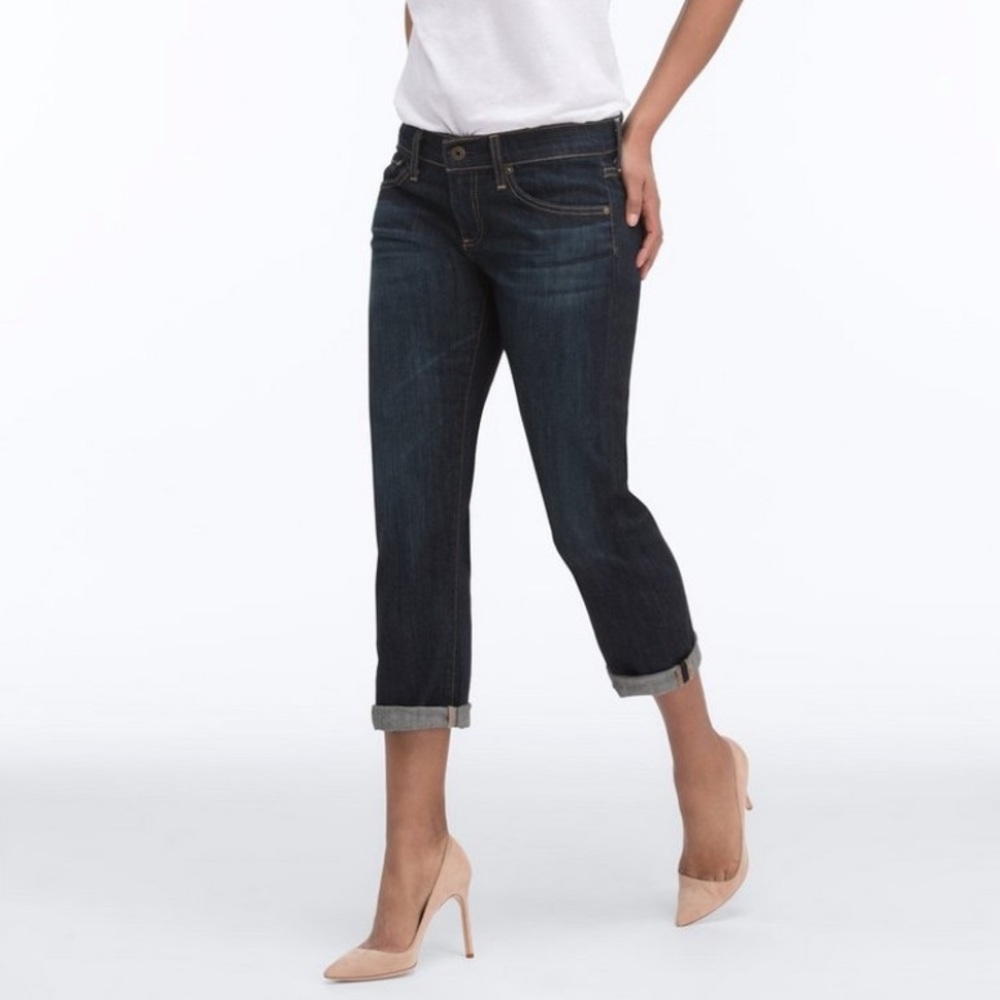 AG Tomboy Relaxed Straight Crop Jeans